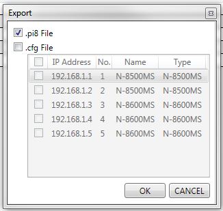 N-8000 Software Export